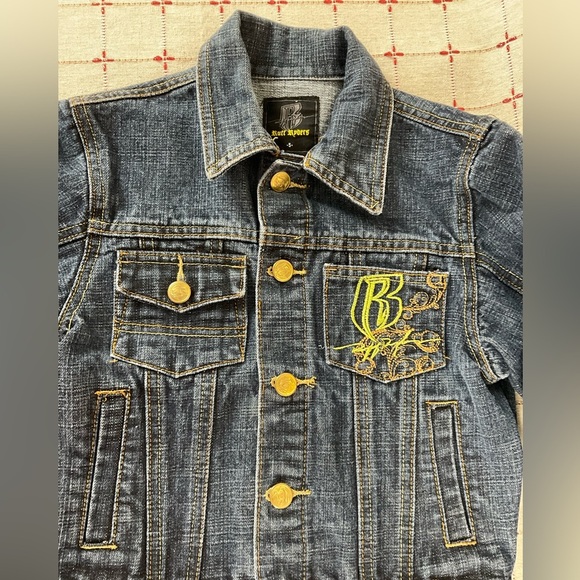 Vintage Ruff Ryders Childrens Jean Jacket Size 5 Denim Coat DMX Hip Hop Unisex - Picture 2 of 8